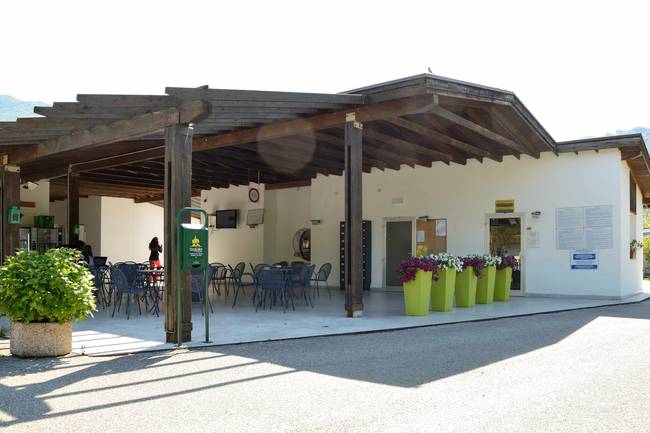 Campsite terrace and bar