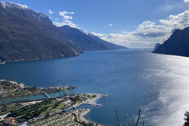 Campsite and Lake Garda
