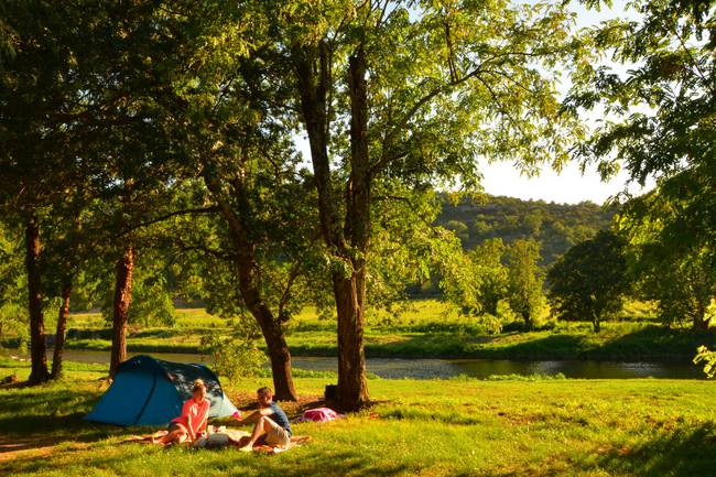Campingplace along the river