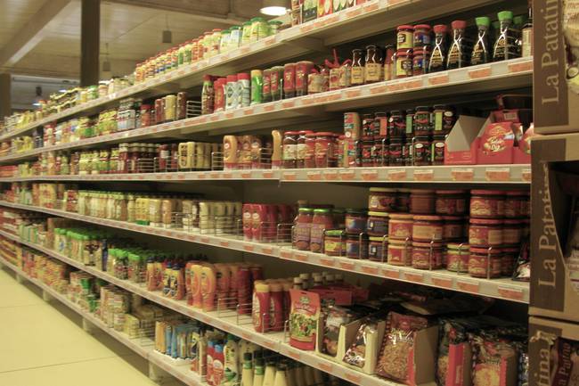 Im Supermarkt ein großes Angebot