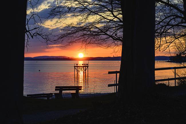 Sonnenuntergang am Bodensee