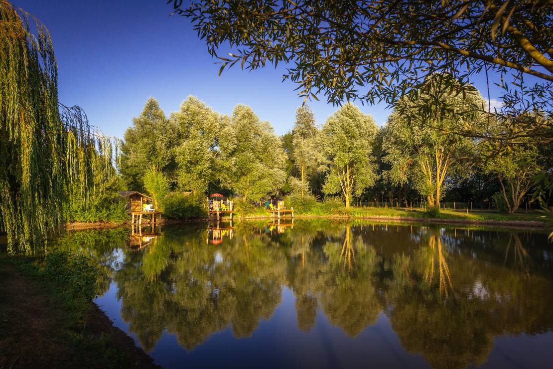 How far from the lake is Camping de l'Etang?