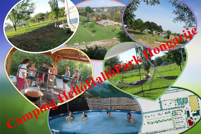 Camping collage HelloHalloPark Hongarije