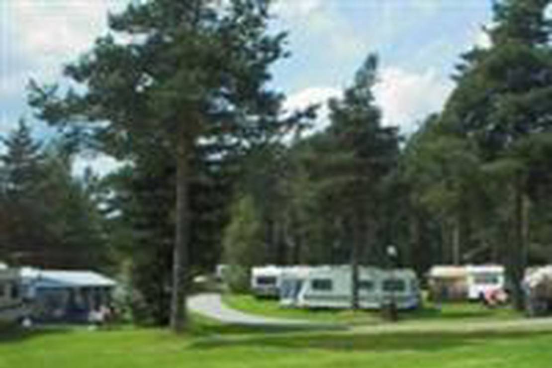 How far from the lake is Hornnes Camping?