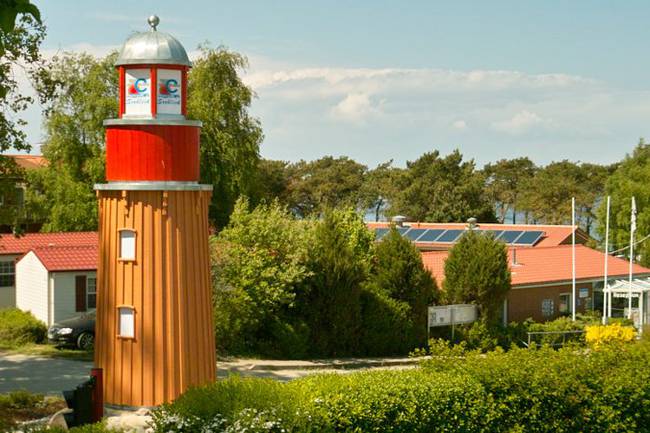 Eingangsbereich des Campingplatzes Ostseecamp Seeblick