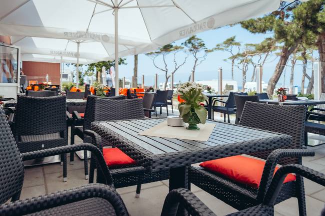 Restaurant Belvedere mit blick auf die Ostsee