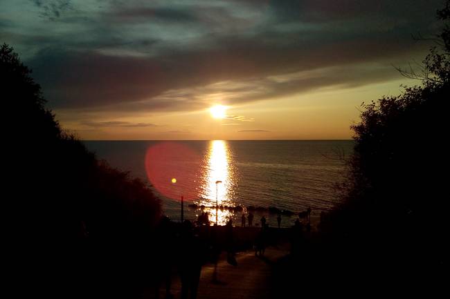 Sonnenuntergang Strandzugang