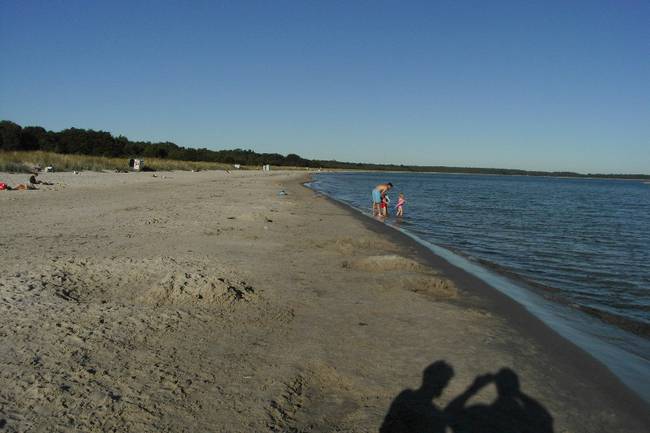der endlos lange Sandstrand