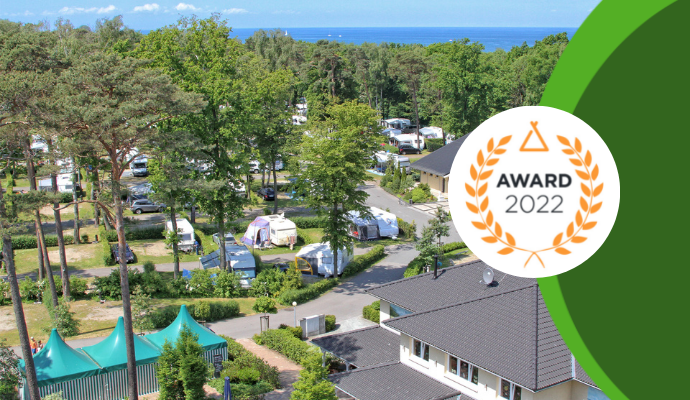 Gewinner des camping.info Award 2022: Campingpark Kühlungsborn an der schönen Ostsee, Mecklenburg-Vorpommern, Deutschland