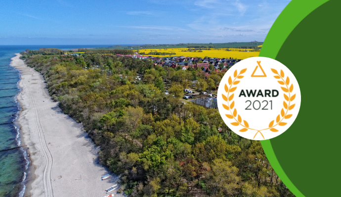 Gewinner des camping.info Award 2021: Campingpark Kühlungsborn in Mecklenburg-Vorpommern an der Ostsee in Deutschland
