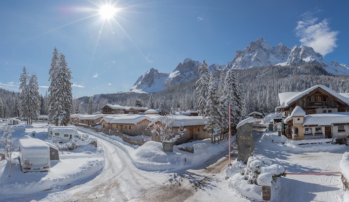 campeggi in inverno, Caravan Park Sexten, Alto Adige